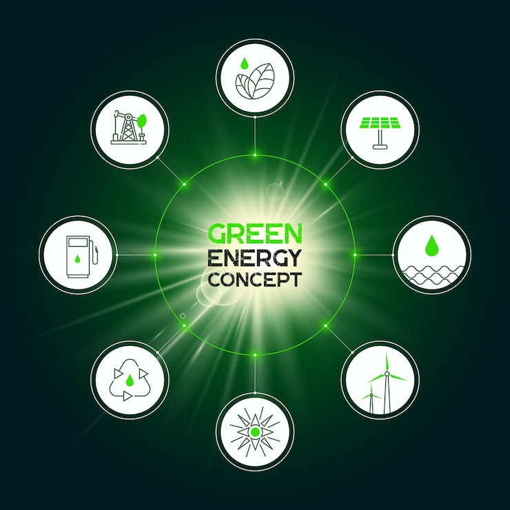 वेक्टर green energy concept illustration