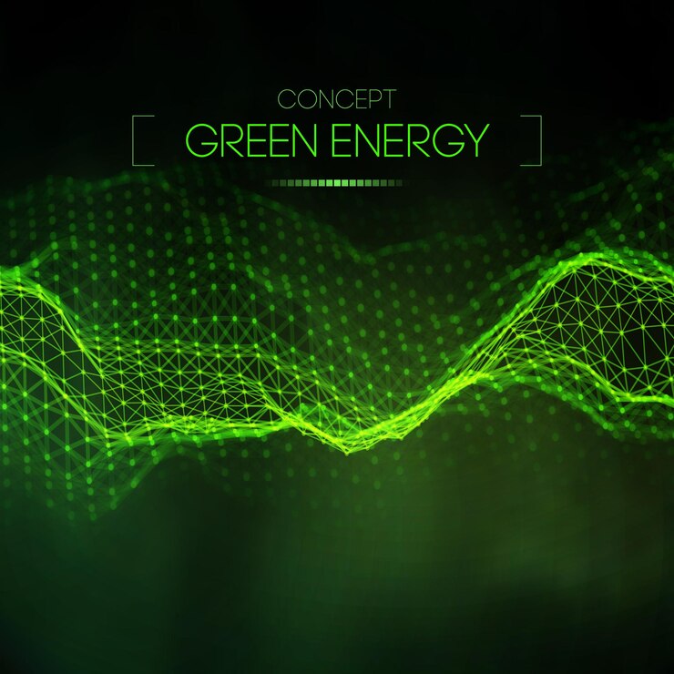 Vector green energy concept vector green technology background futuristic vector illustration