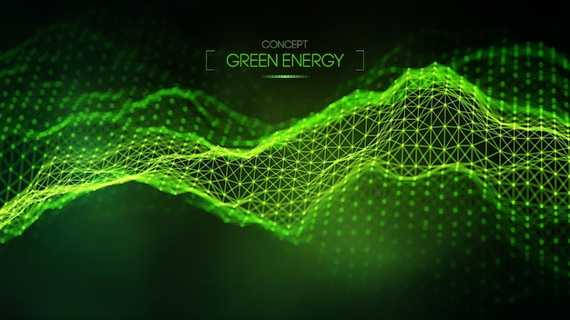 Vector green energy concept. vector green technology background. futuristic vector illustration.