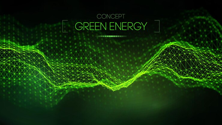 Vector green energy concept. vector green technology background. futuristic vector illustration.