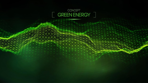 Vector green energy concept. vector green technology background. futuristic vector illustration.