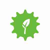 Vector green energy icon simple green energy colored flat icon on isolated white background