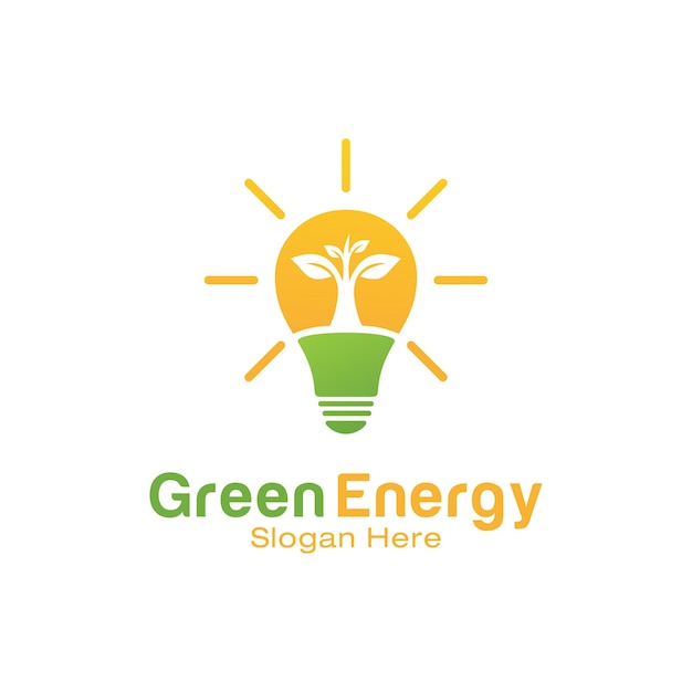 Шаблон дизайна логотипа зеленой энергии