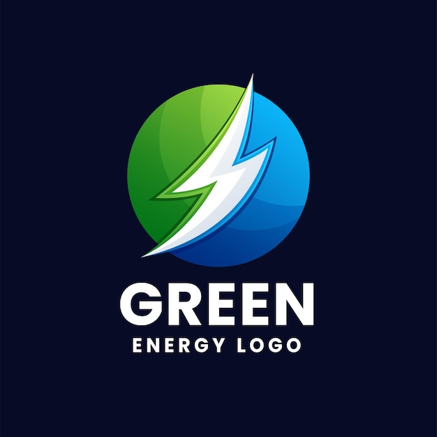 Green energy logo icon template