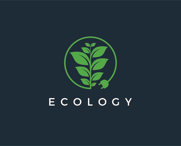 Green energy logo template