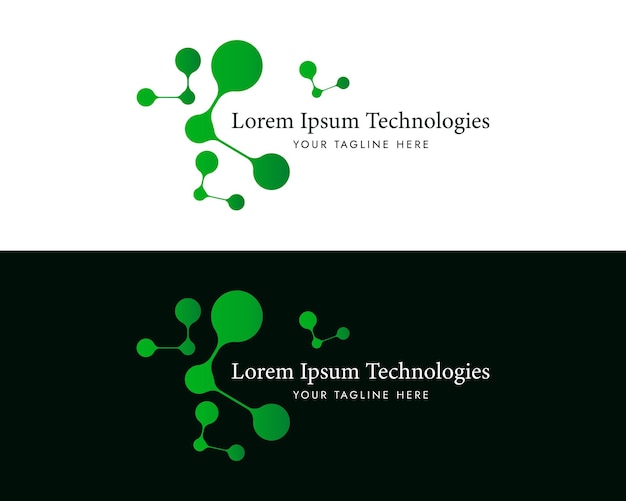 Green Energy Molecule Modern Logo Design