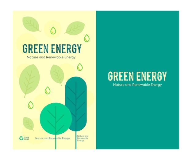 Green energy poster design vector