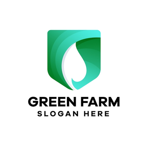 Green Farm Gradient Logo Design