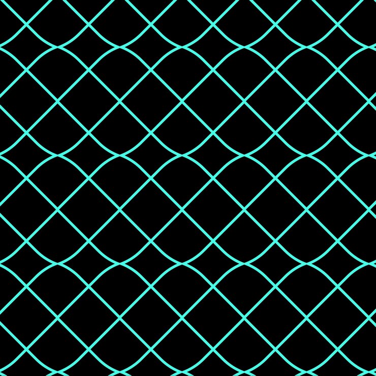 Vector a green fence with a black background with a green mesh covering
