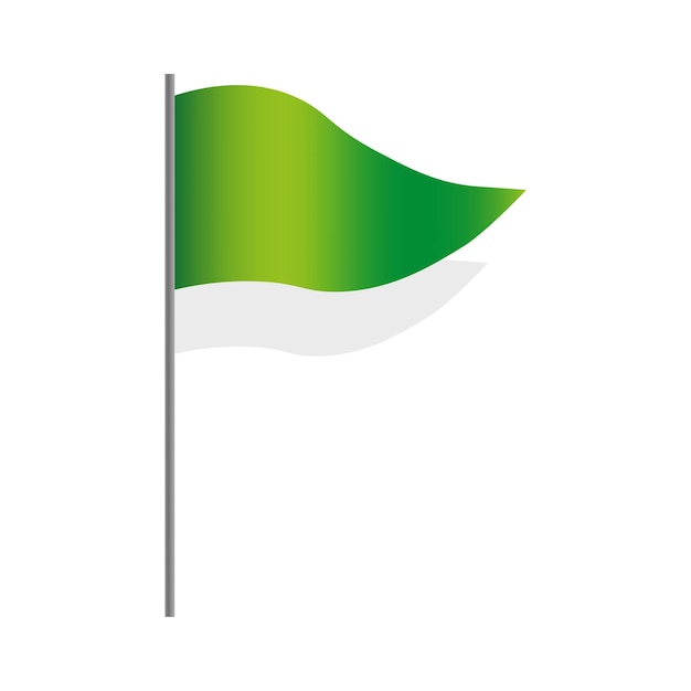 green flag icon Vector illustration EPS 10 Stock image