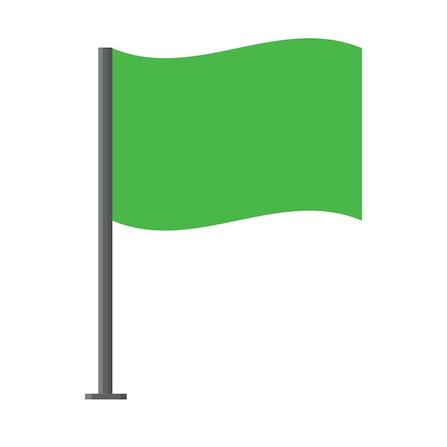 Green flag vector