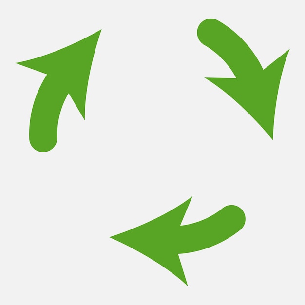 Green Flat Arrows Recycle Wereld Aardedag Milieudag Ecologisch concept