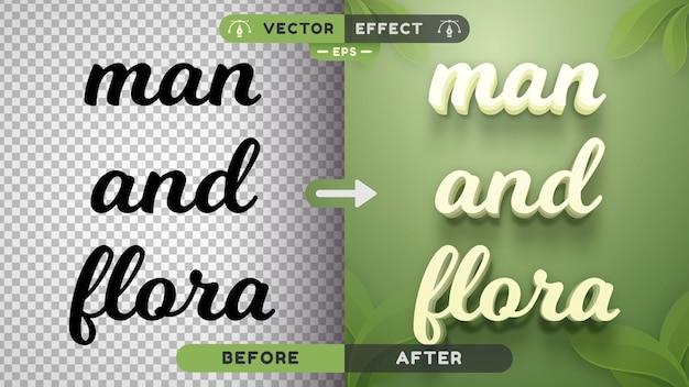 Green Flora - Editable Text Effect, Font Style