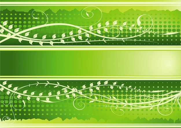 Green floral background