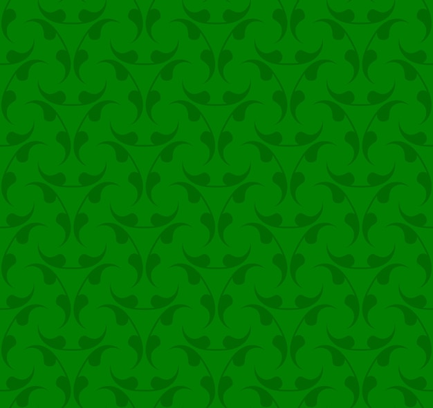 Green floral leaves seamless pattern