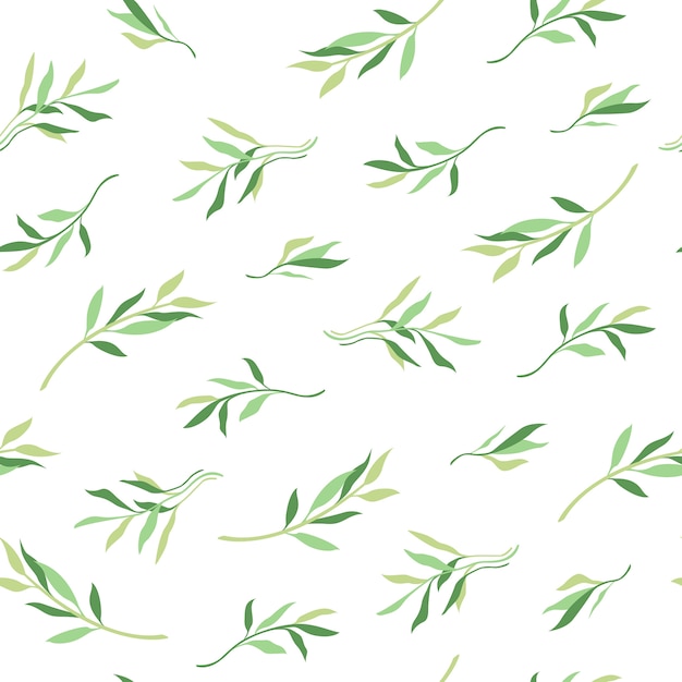 Green Floral Seamless Pattern