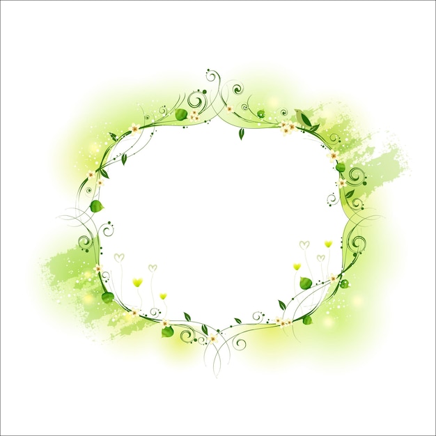 Vector green floral vector background 03