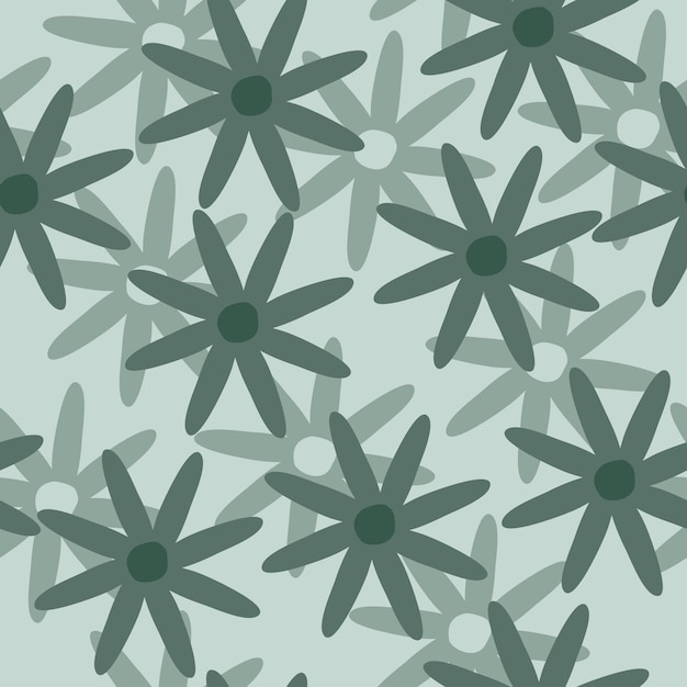 Green flower abstract pattern designs