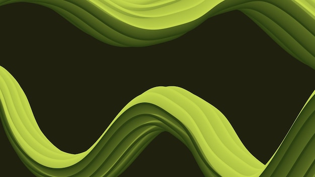 Vector green fluid abstract background