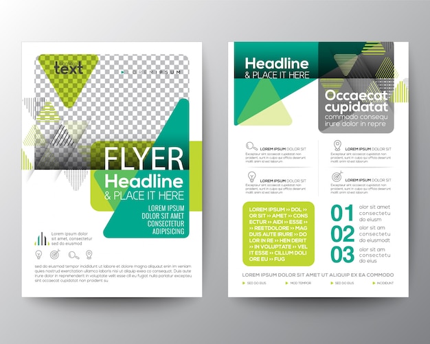 Green flyer layout template