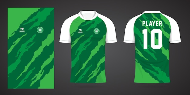녹색 축구 유니폼 스포츠 디자인 서식 파일