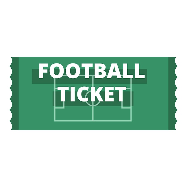 Vector green football ticket icon cartoon vector card league vip