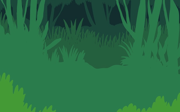 Vector green forest silhouette nature landscape abstract background flat designvector illustration