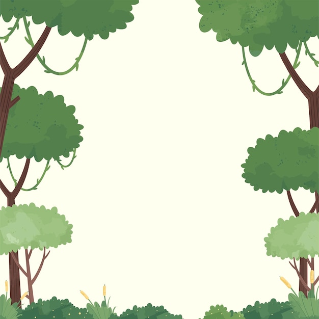 Green forest tree vector illustration