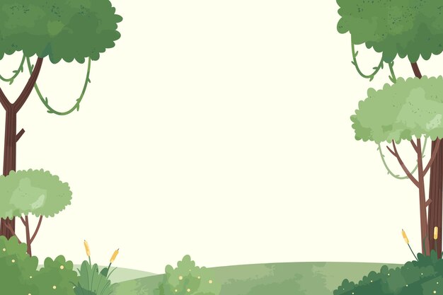Vector green forest tree vector illustration