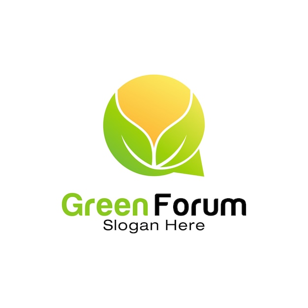 Green Forum logo design template