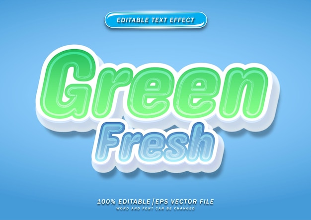 Green fresh text effect