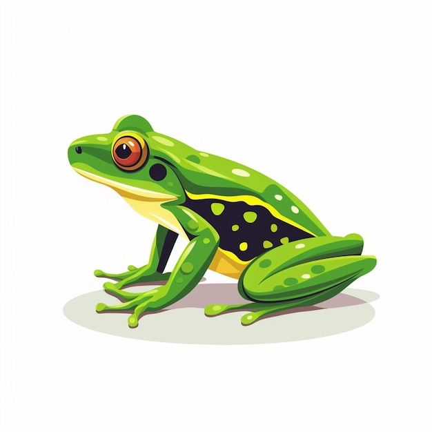 green frog vector animal cartoon toad nature illustration cute wildlife character funny