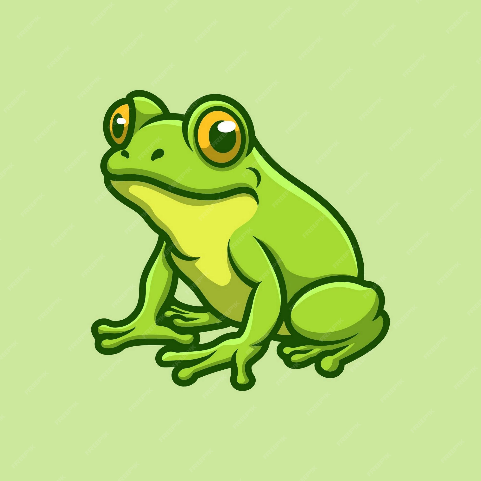 Premium Vector | Green frog
