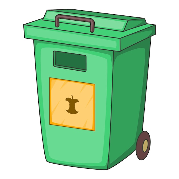 Вектор Зелёная икона контейнера для мусора иллюстрация векторной иконы контейнера длямусора для веб-сайтов
