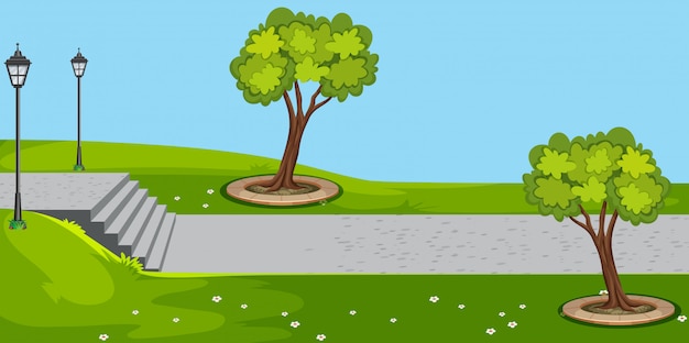 a green garden background