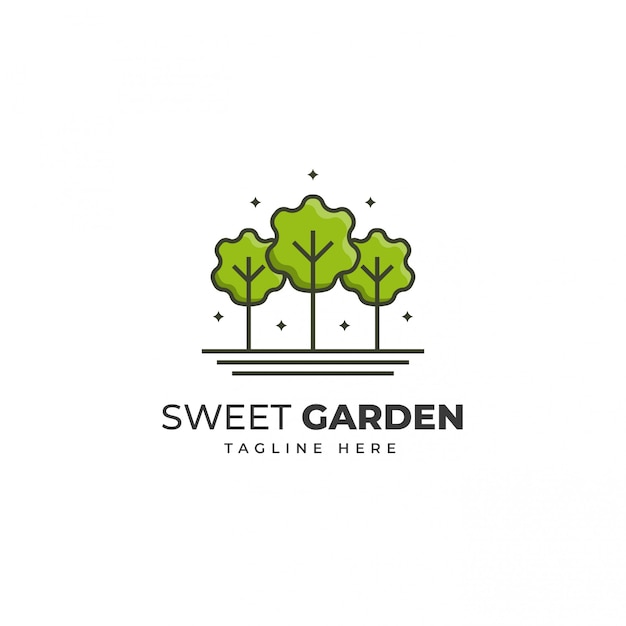 Green garden logo template