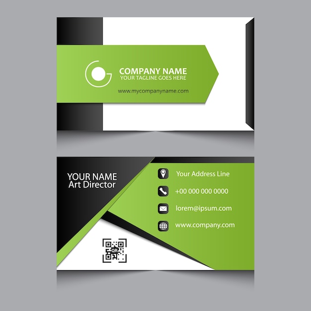 Green geometric business card