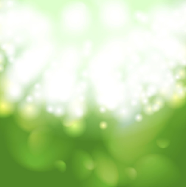 Vector green glow bokeh vector background