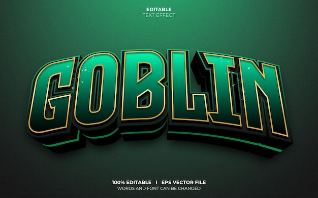 Green goblin 3d editable text effect