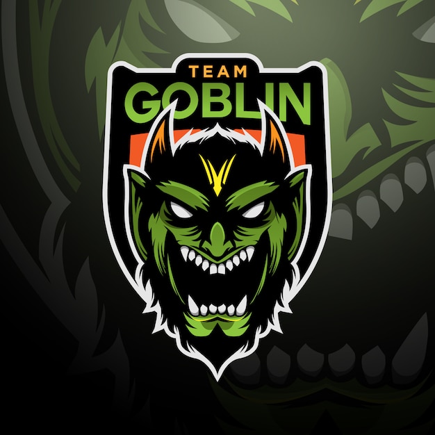 Esportatore da gioco logo verde goblin