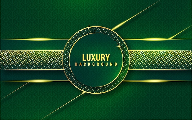 Green and gold luxury background