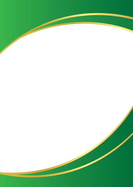 Premium Vector | Green gold poster template