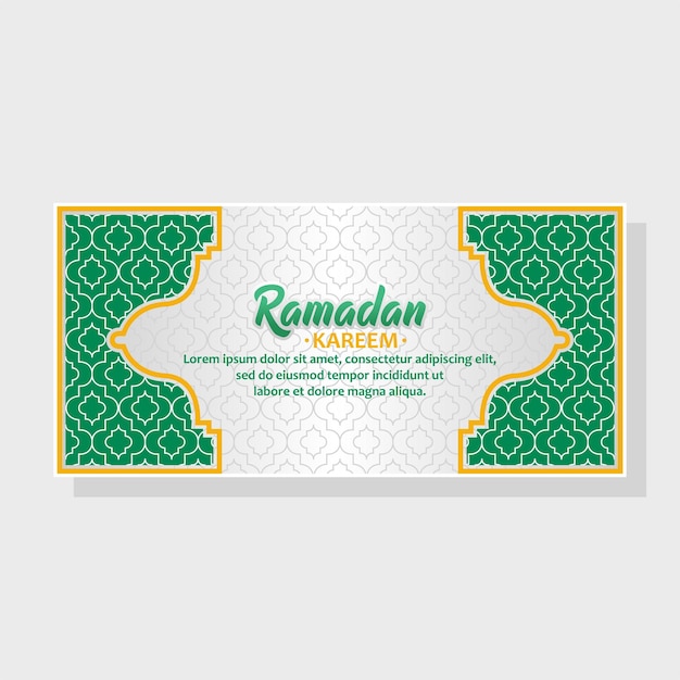 Green and gold Ramadan background