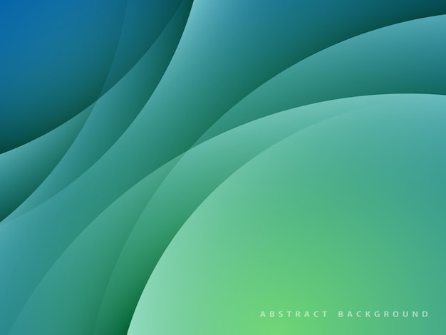 green gradient abstract background with futuristic circle 3d shadow effect