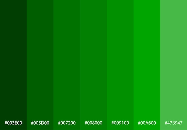 Green Gradient Color Palette