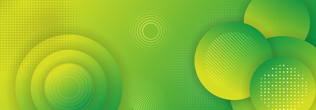 Green gradient minimal vector background with dotted and circle shape