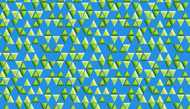 青の背景に緑のグラデーションの三角形