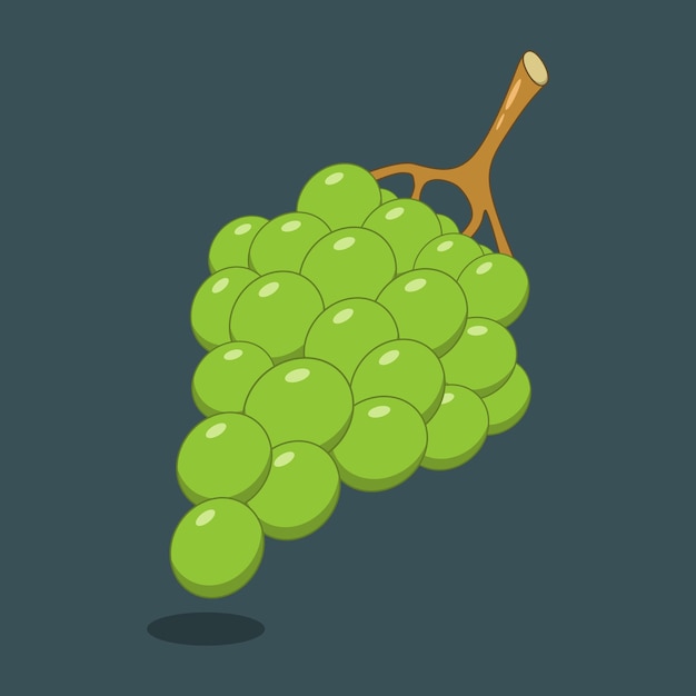 Green grapes on green background