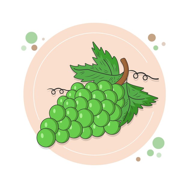 Green grapes in modern design