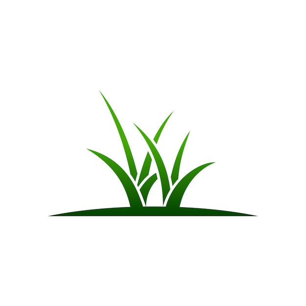 Green Grass Icon Vector Logo Template